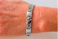Magnetic Bracelet 'Jensen' Stainless Steel - Silvertone